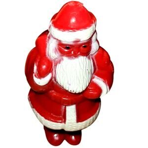 3" Vintage  Kitsch Christmas Celluloid Plastic Santa Claus